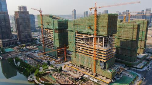 钱江世纪城世环立异型工业中心项目双喜临门 - 公司新闻 -杭州萧山环城建设有限公司
